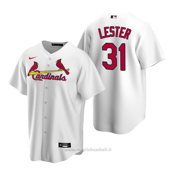 Maglia Baseball Uomo St. Louis Cardinals Jon Lester Replica Home Bianco